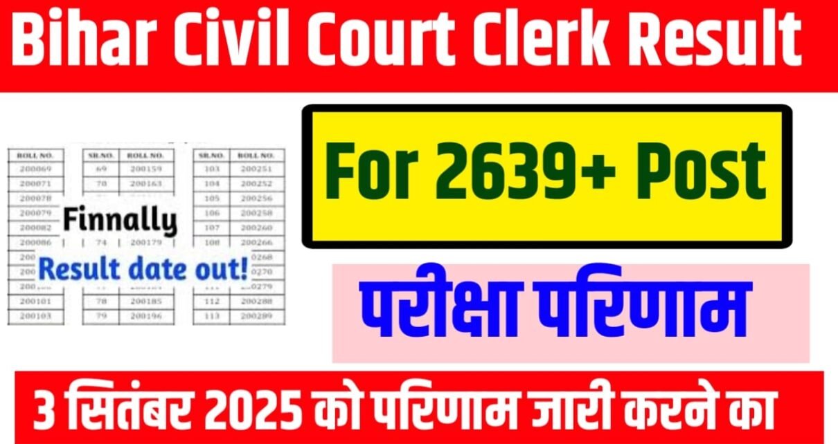 Bihar Civil Court Clerk Mains Result Kab Jari Hoga 2025